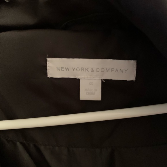 New York & company black puffer jacket - Picture 6 of 7